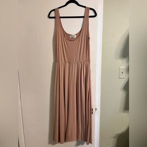 Reformation Tan Maxi Dress